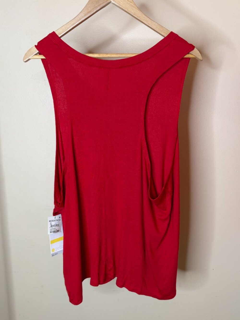 New Zella Favorite Ribbed Red Tank Top Size 2X - Picture 5 of 11
